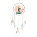 16cm dreamcatcher featuring angel artwork by Natasha Faulkner with decorative feathers, webbing, and spiritual-inspired design.