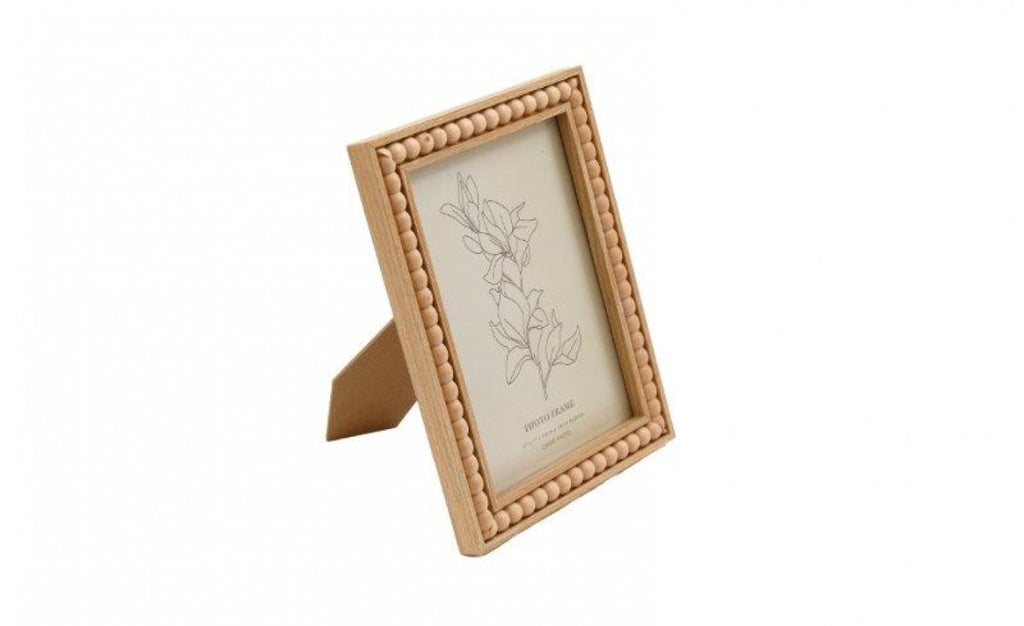 Light Wood Beaded Photo Frames 4x6" & 5x7"