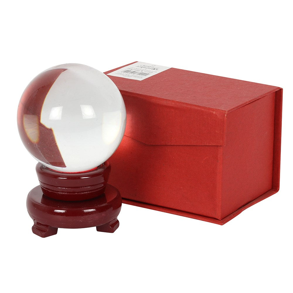6cm Crystal Ball With Wooden Base