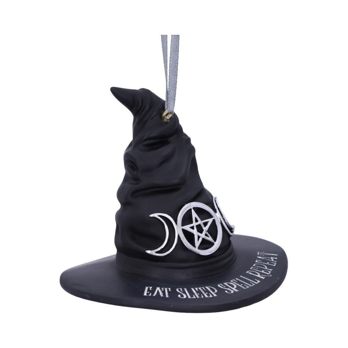 Eat Sleep Spell Repeat Nemesis Now Hanging Witches Hat Decoration