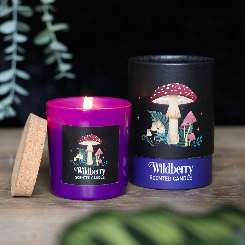 Forest mushroom wild berry scented candle, rich and cosy woodland aroma