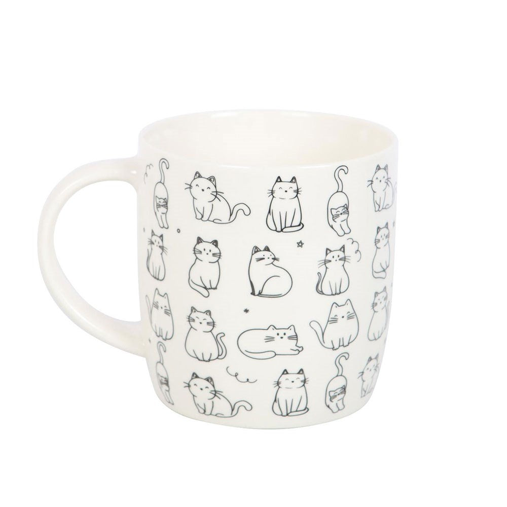 Happy Cats White Ceramic Mug