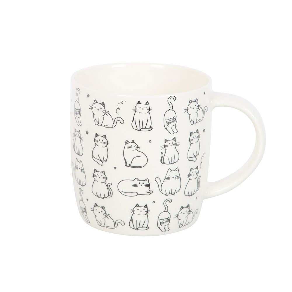 Happy Cats White Ceramic Mug