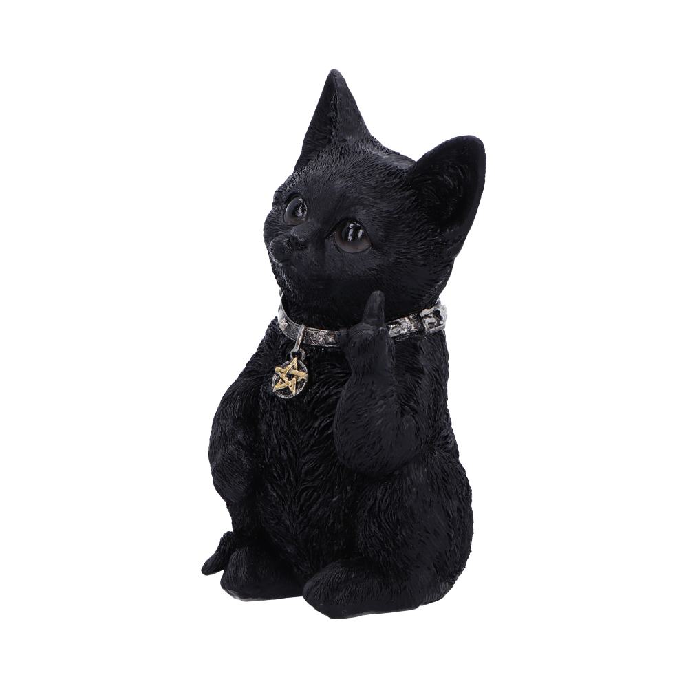 Metallicat Black Cat Throwing Rock Hand Sign