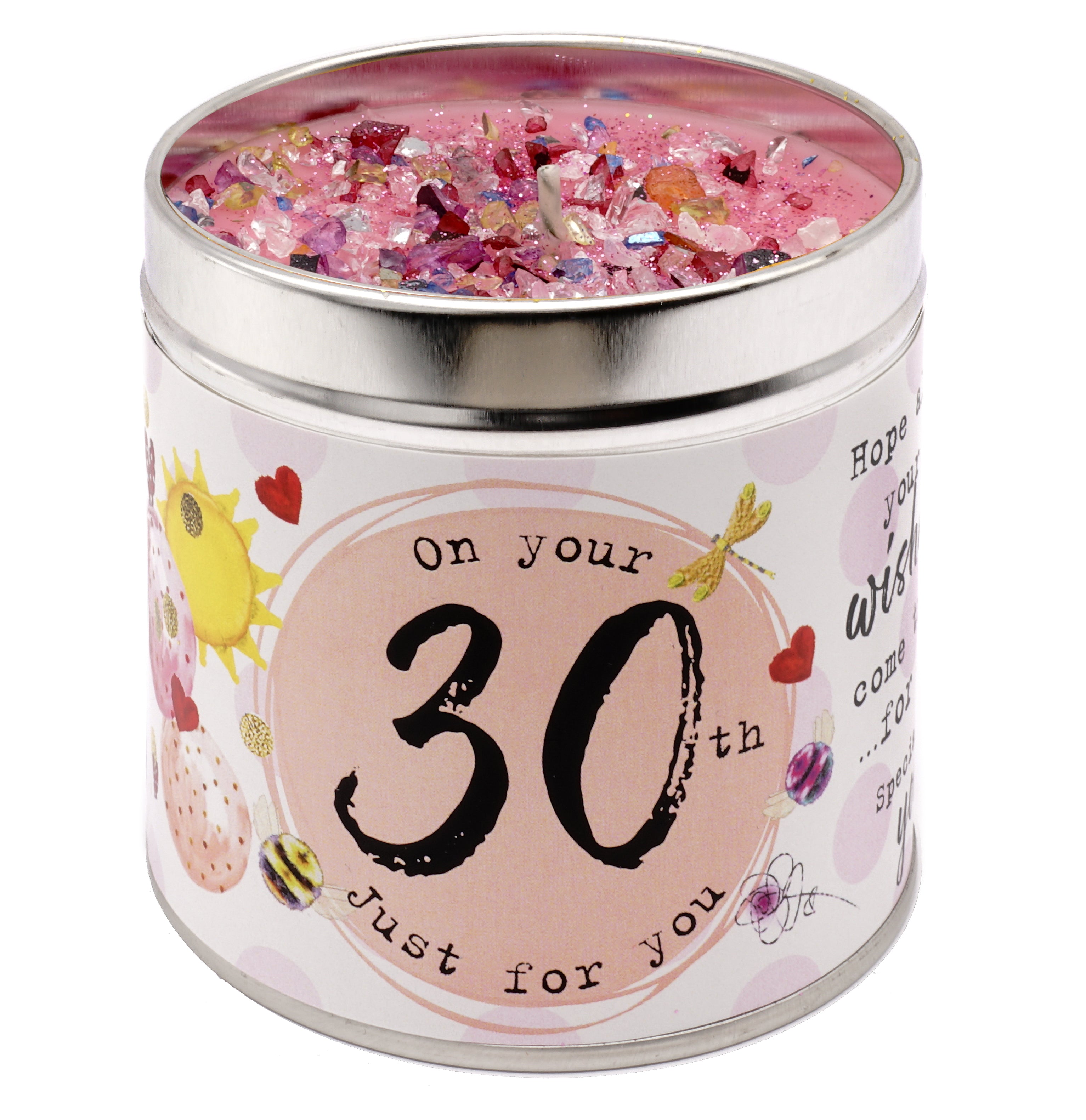 Scented Milestone Birthday Age Glitter Tin Candles - 9 To Choose From