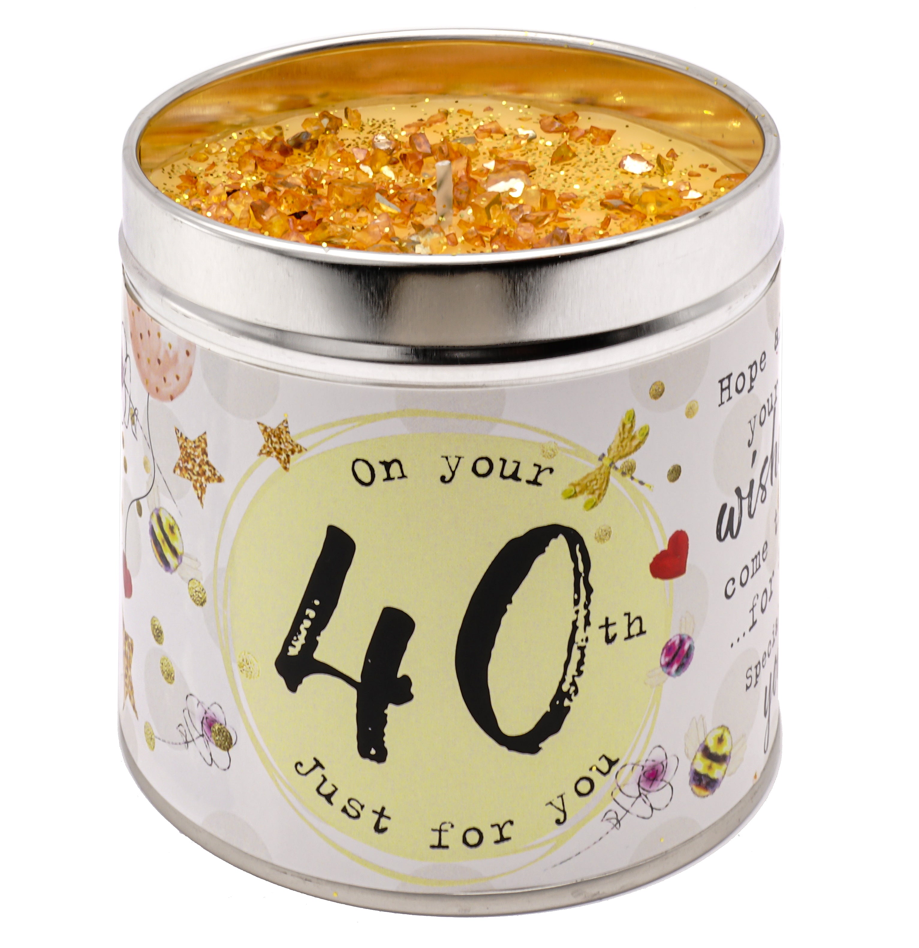 Scented Milestone Birthday Age Glitter Tin Candles - 9 To Choose From