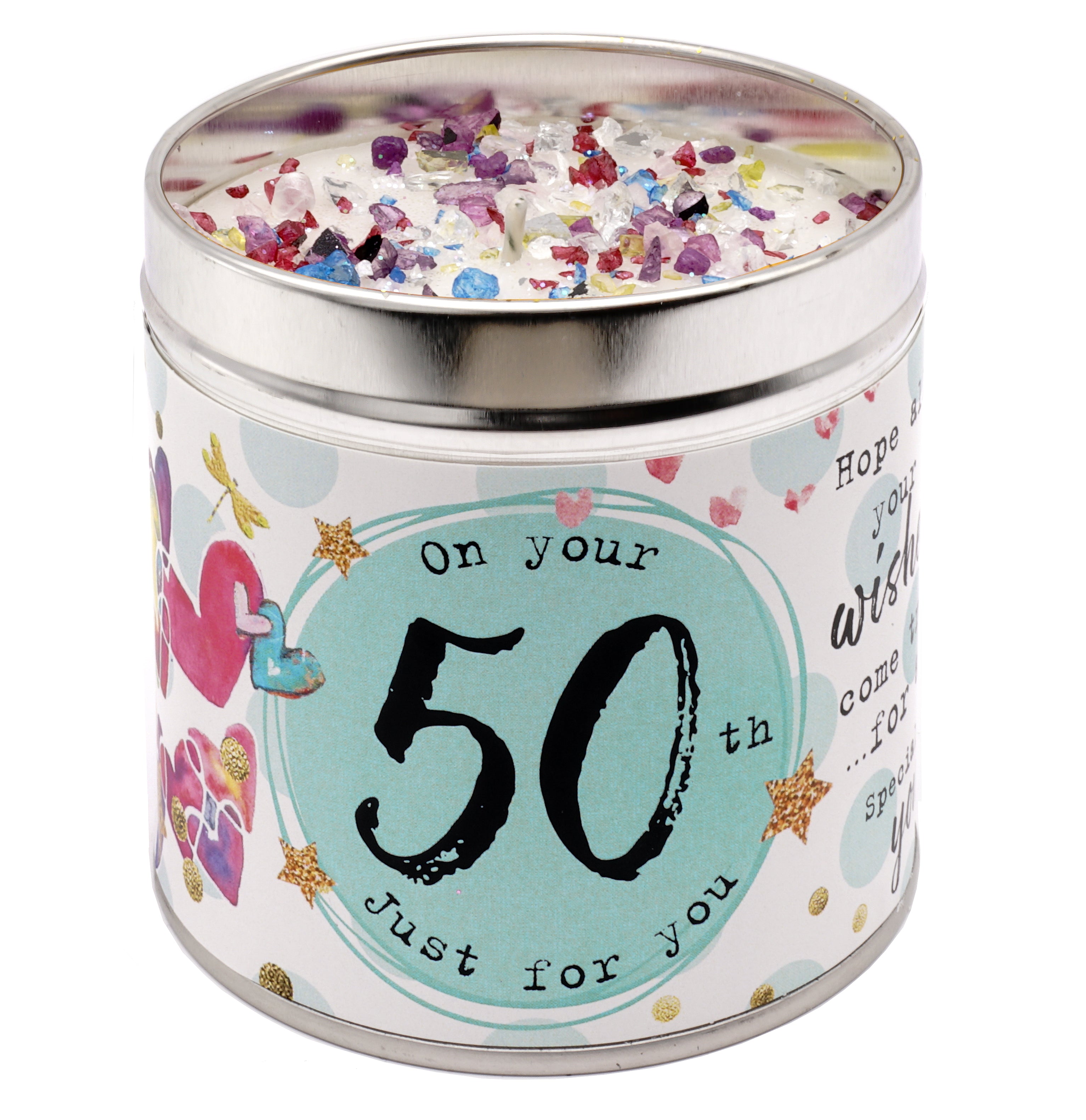 Scented Milestone Birthday Age Glitter Tin Candles - 9 To Choose From