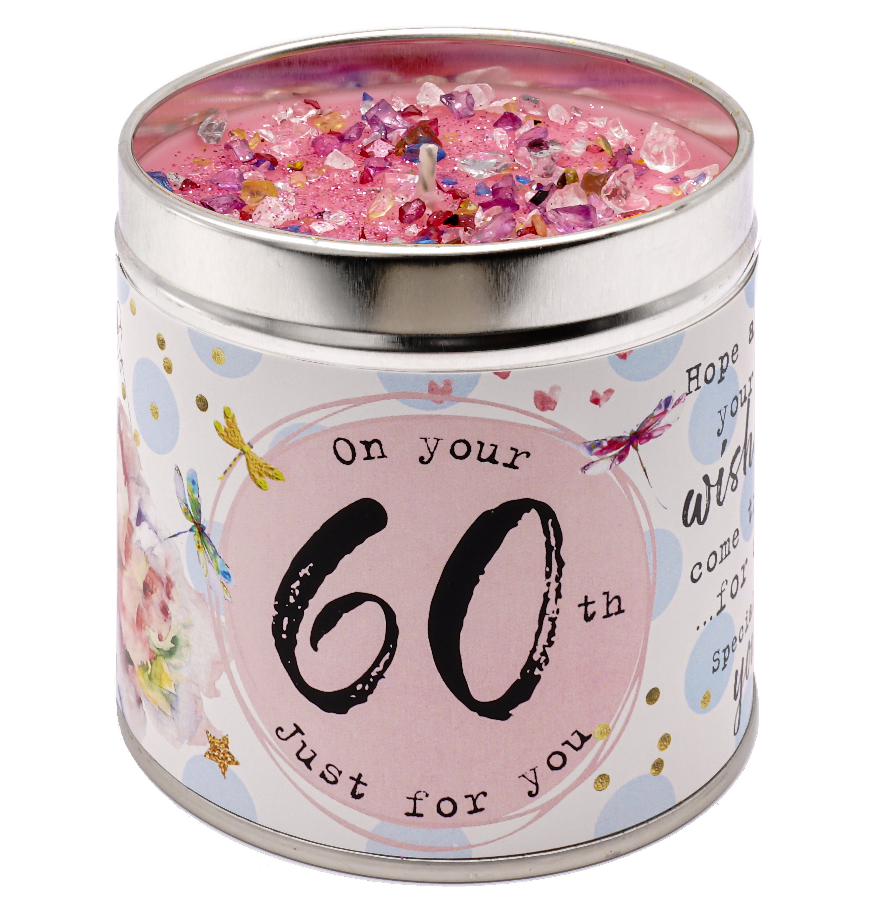 Scented Milestone Birthday Age Glitter Tin Candles - 9 To Choose From
