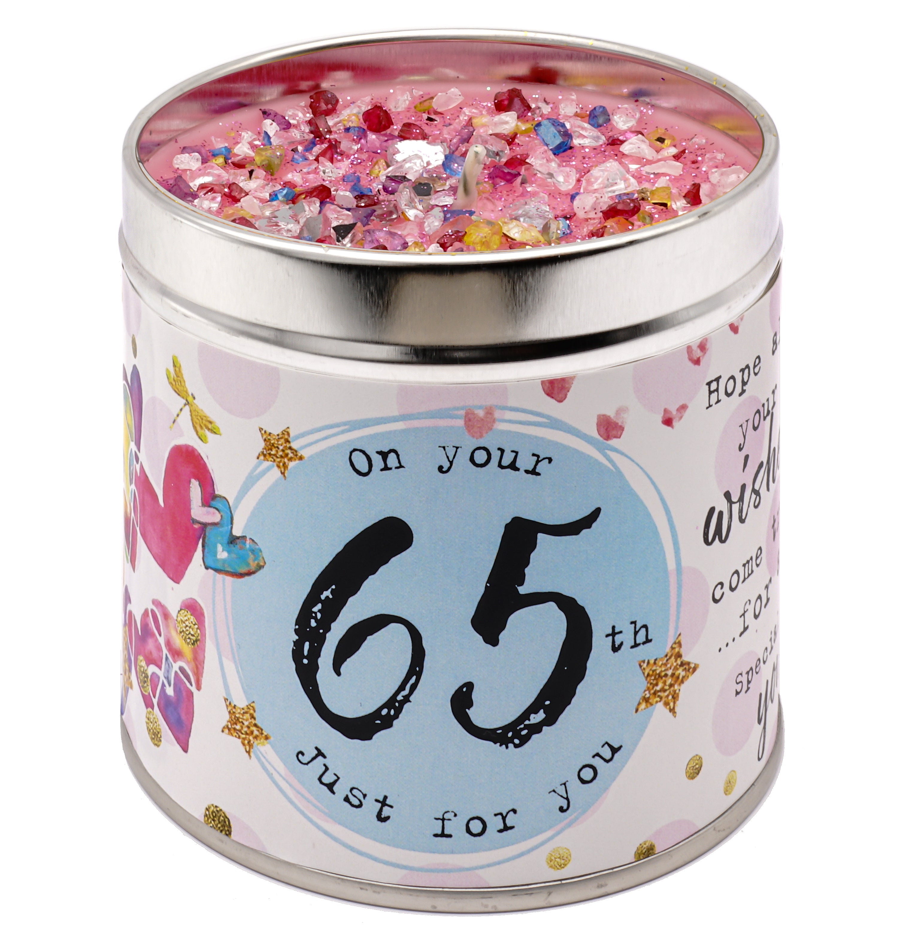 Scented Milestone Birthday Age Glitter Tin Candles - 9 To Choose From