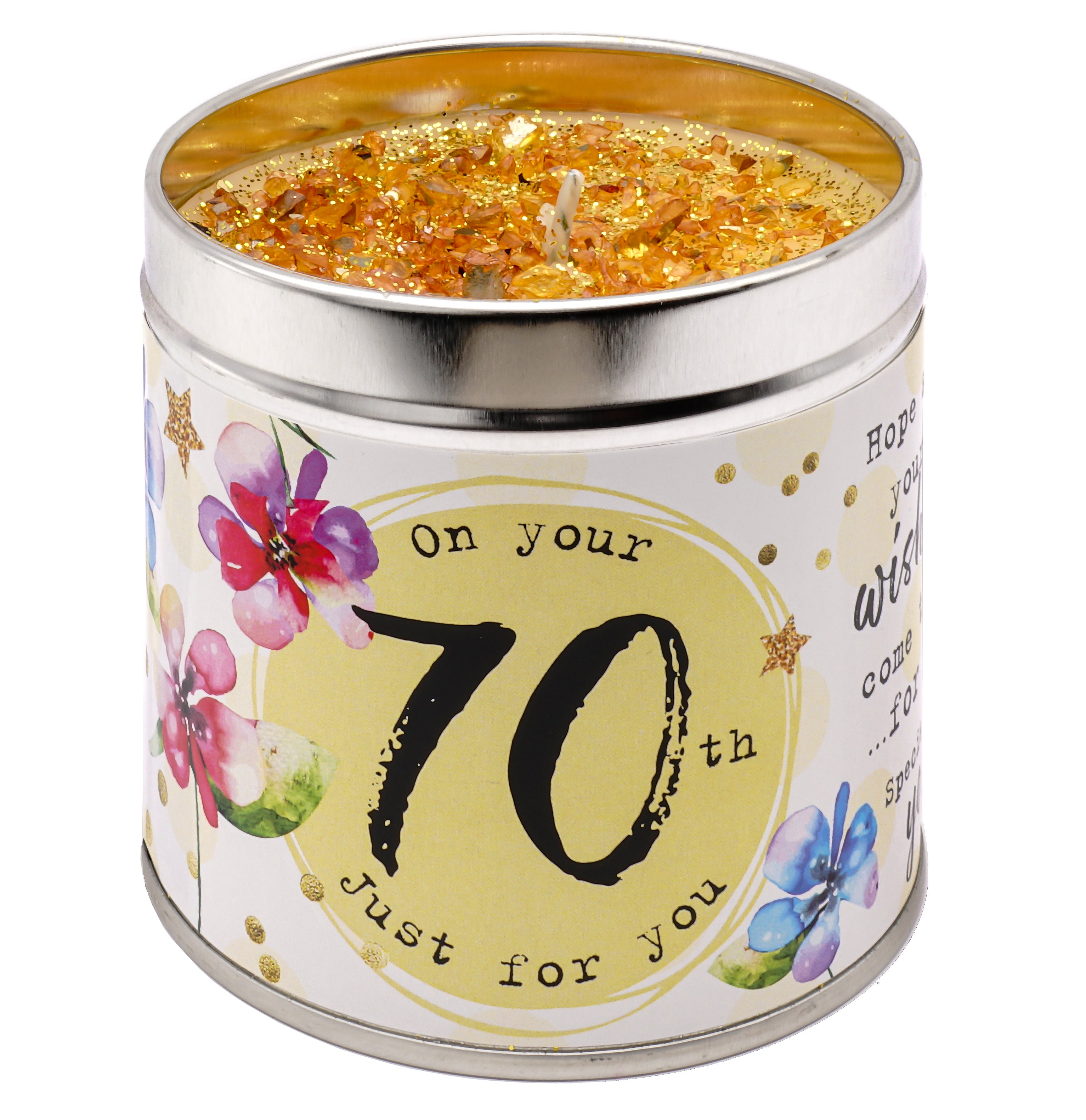 Scented Milestone Birthday Age Glitter Tin Candles - 9 To Choose From