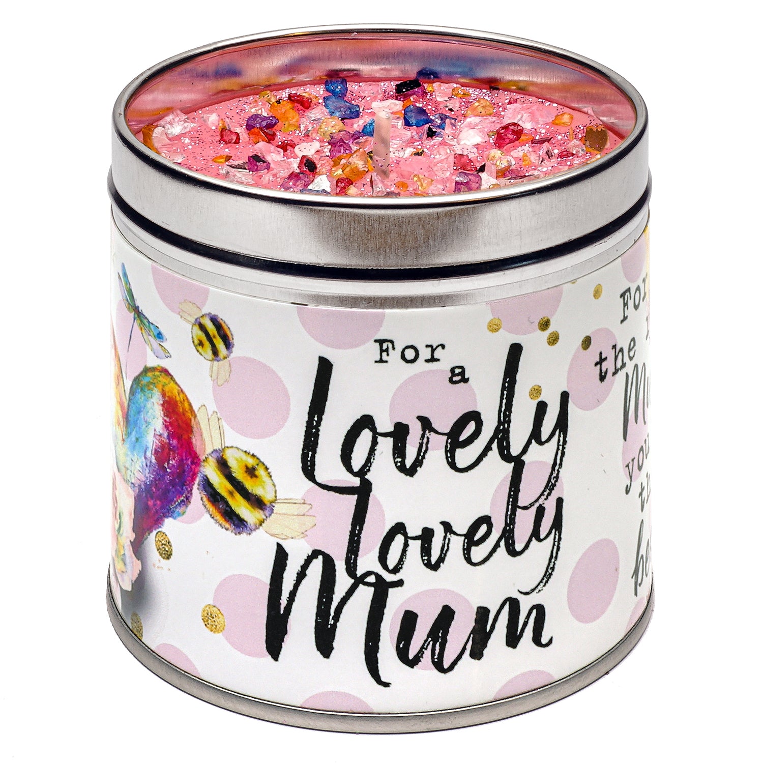 Scented Glitter Candle Tins - Various Slogans - Birthday, Wedding, Love Etc