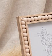 Light Wood Beaded Photo Frames 4x6" & 5x7"
