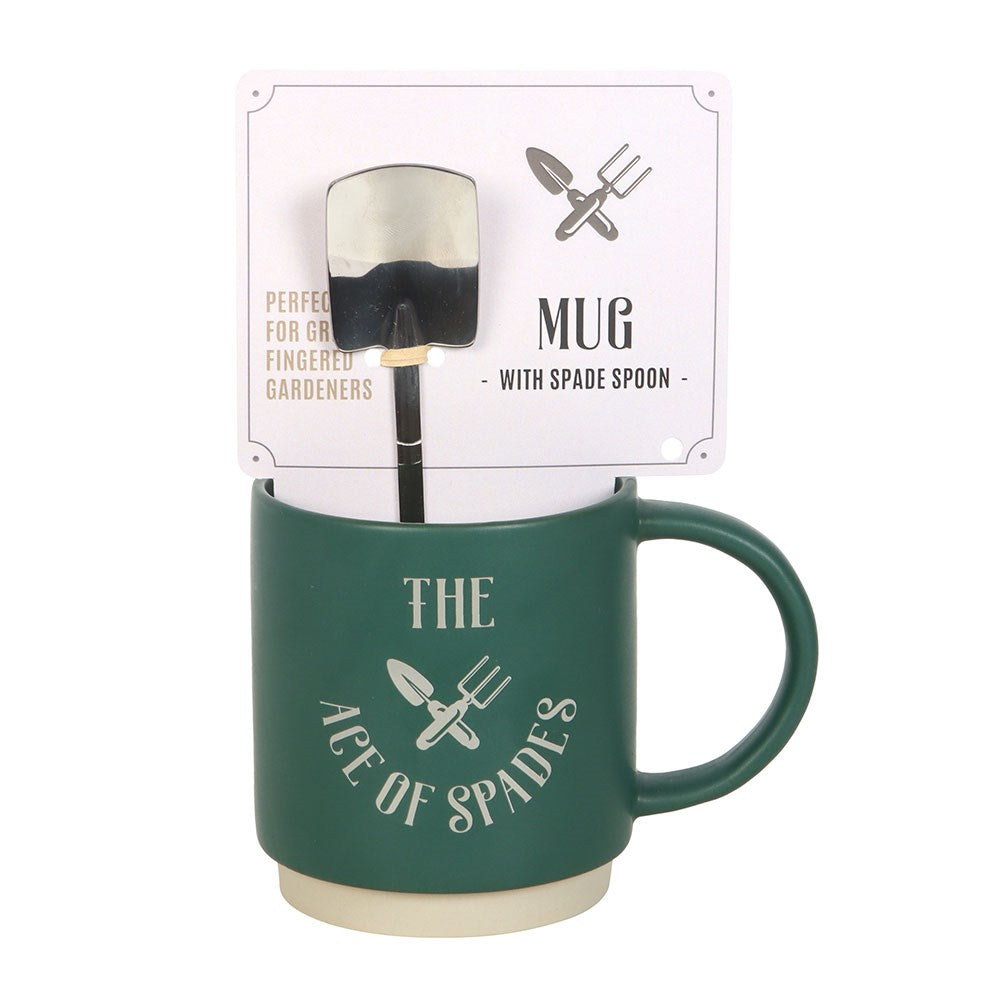 The Ace Of Spades Green Mug & Metal Shovel Spoon