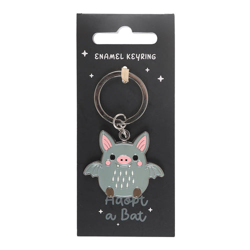 Adopt A Bat Metal Keyring
