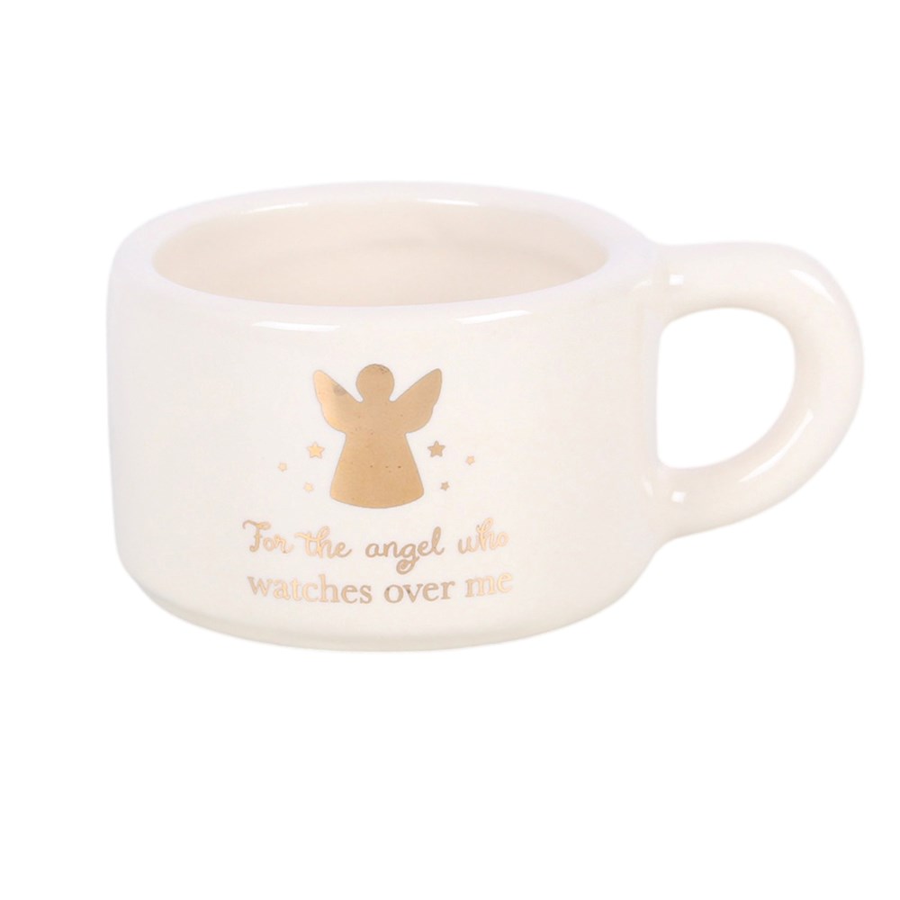 Angel Remembrance Ceramic Tealight Holder