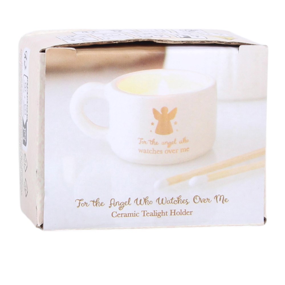 Angel Remembrance Ceramic Tealight Holder