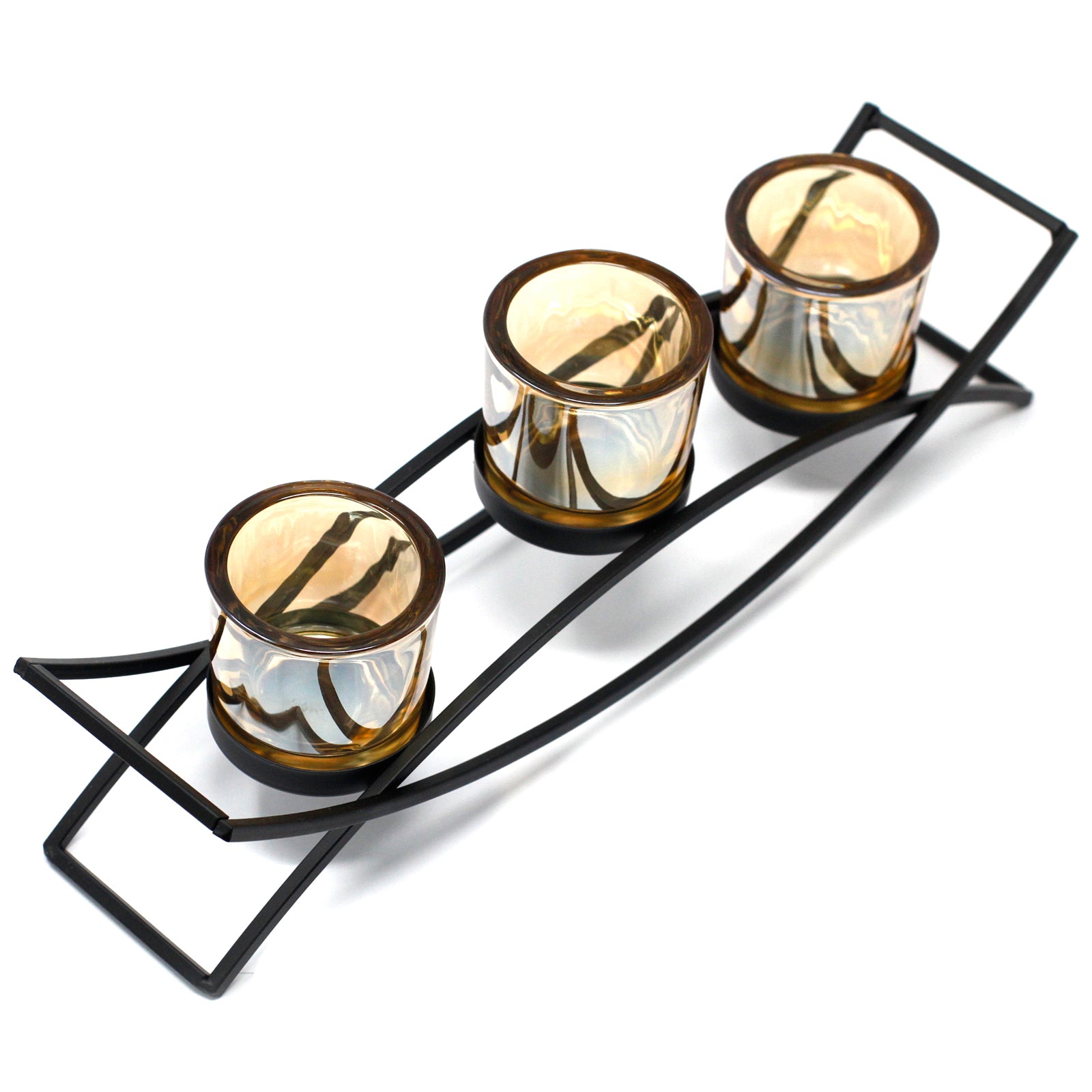 Centrepiece Iron Votive Candle Holder - 3 Cup