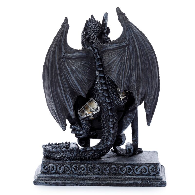 Gothic Armoured Dragon Mantel Shelf Clock 20cm