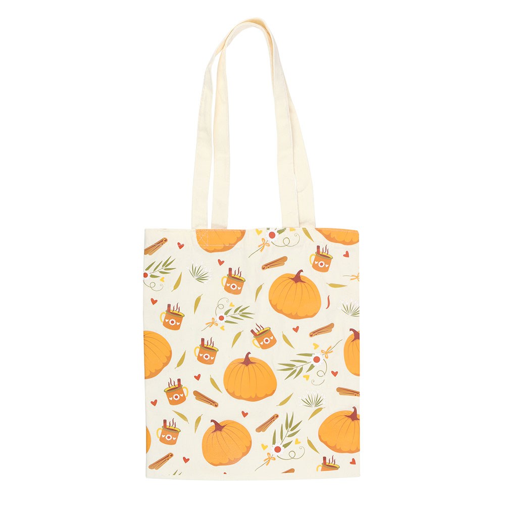 Autumn Days Pumpkin Polycotton Tote Bag