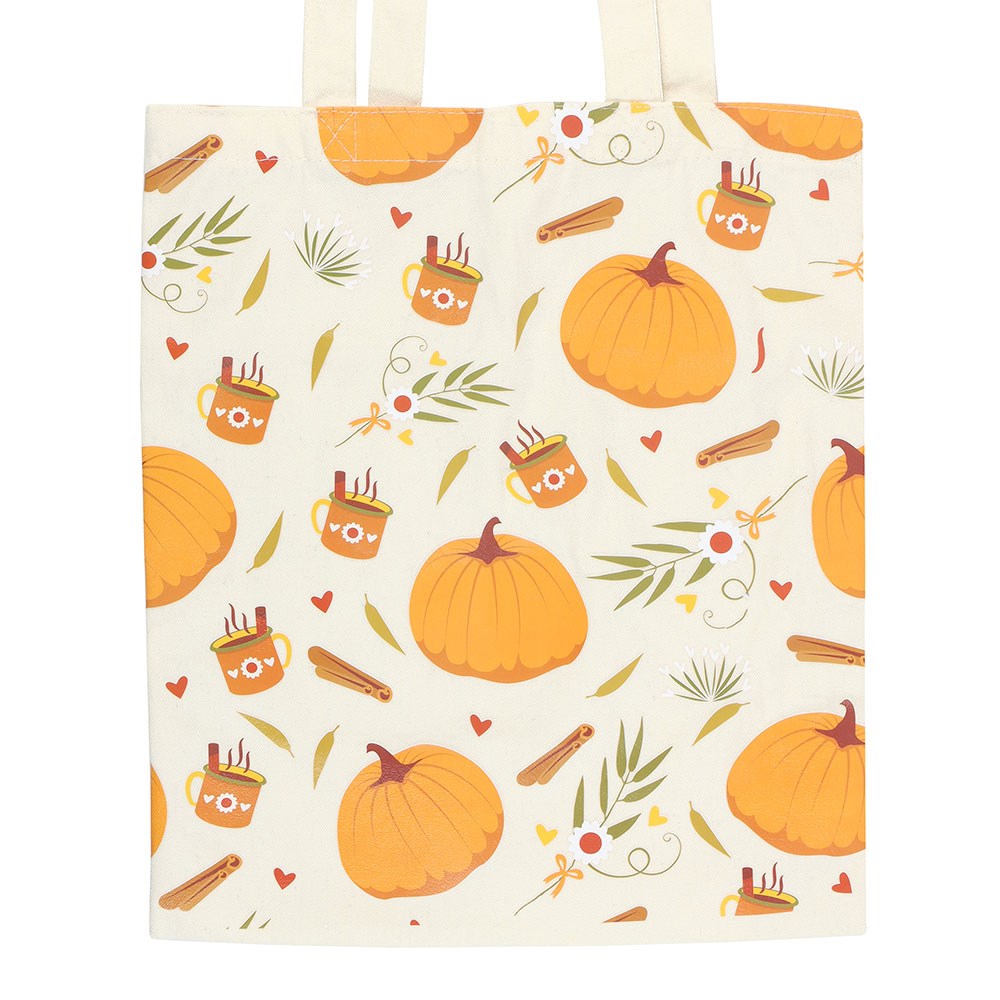 Autumn Days Pumpkin Polycotton Tote Bag