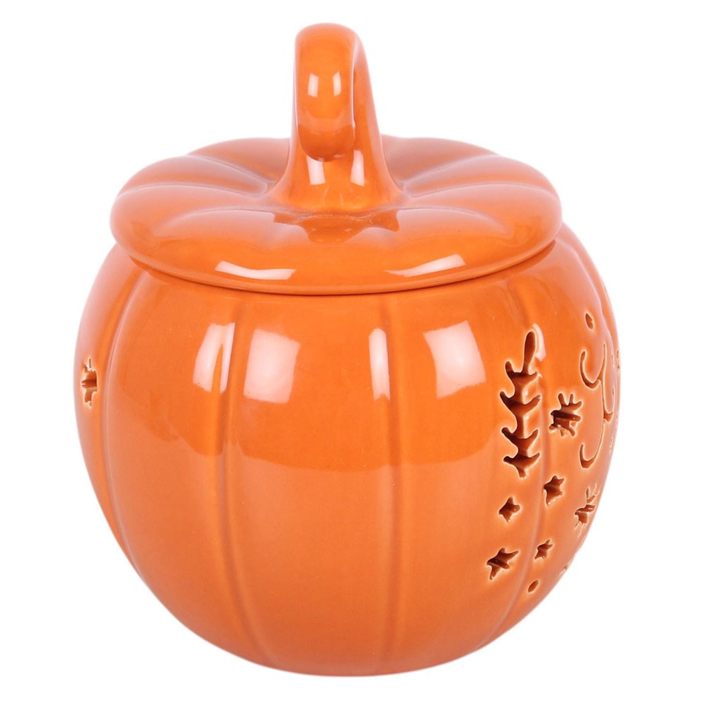 Orange Folk Pumpkin Ceramic Oil Burner and Wax Warmer