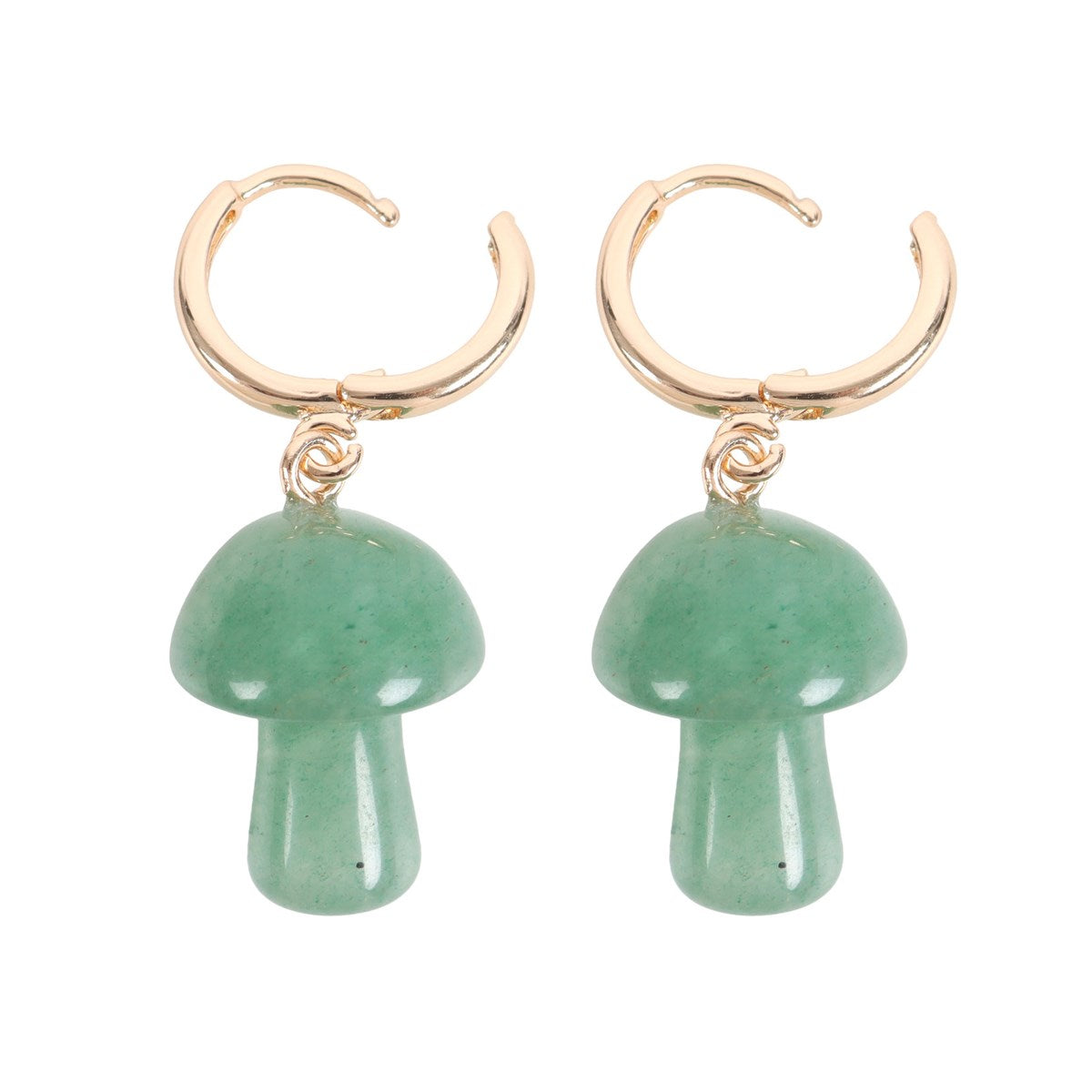 Aventurine Crystal Mushroom Shaped Earrings