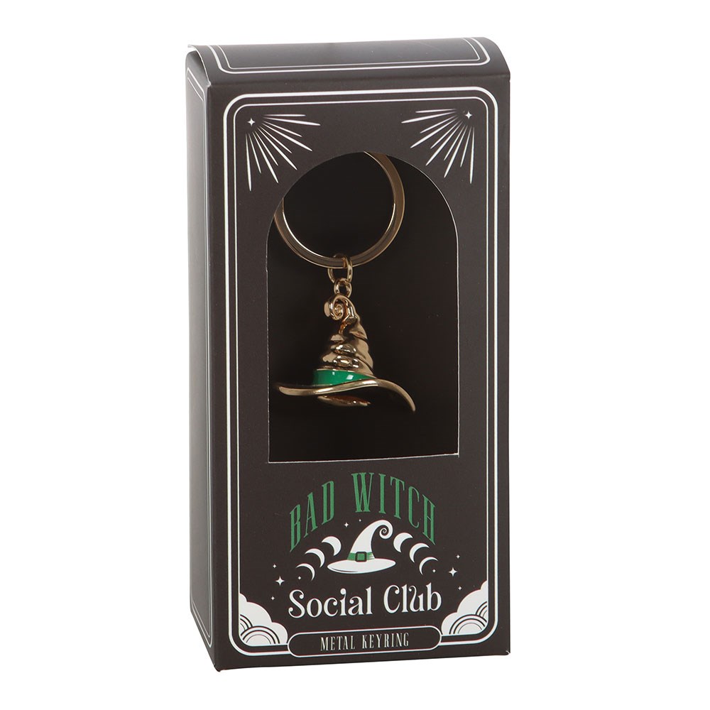 Bad Witch Metal Witch's Hat Keyring
