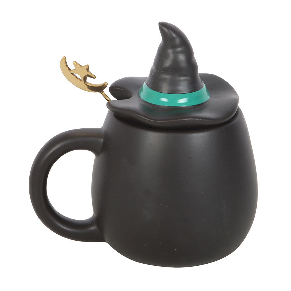 Bad Witch Ceramic Lidded Mug & Spoon