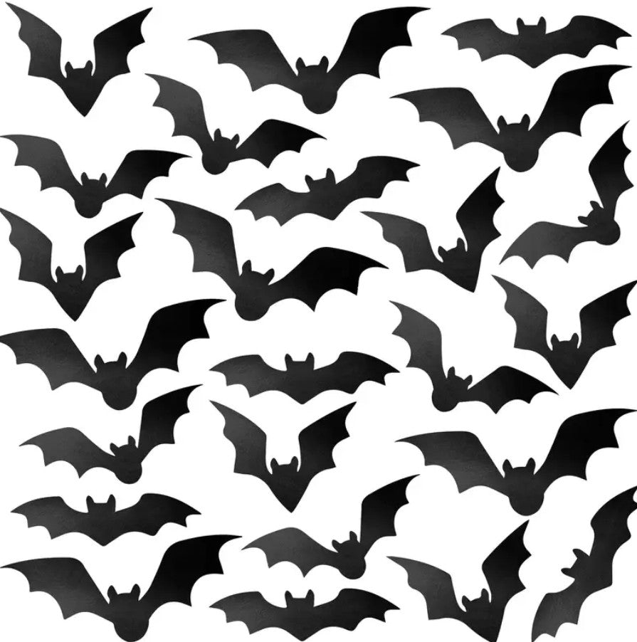 24pc Bat Window Cling Decorations