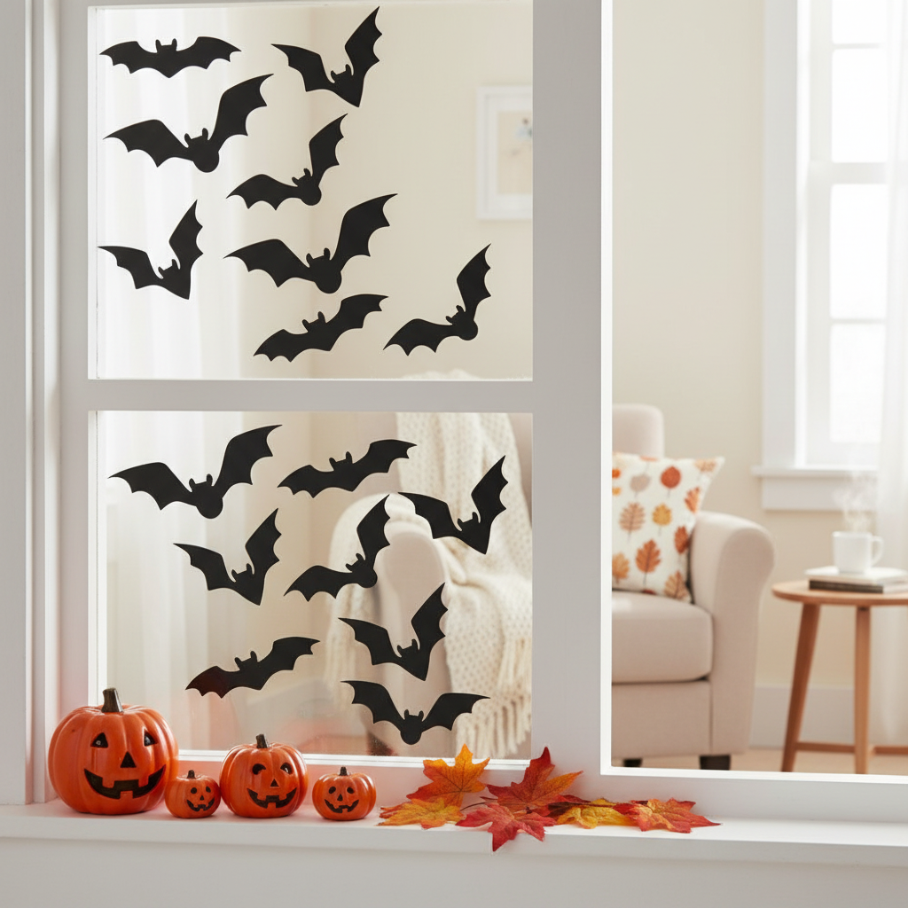 Bat Window Clings - Bright Interior