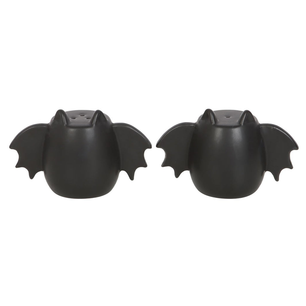 Black Bat Wing Salt & Pepper Shakers