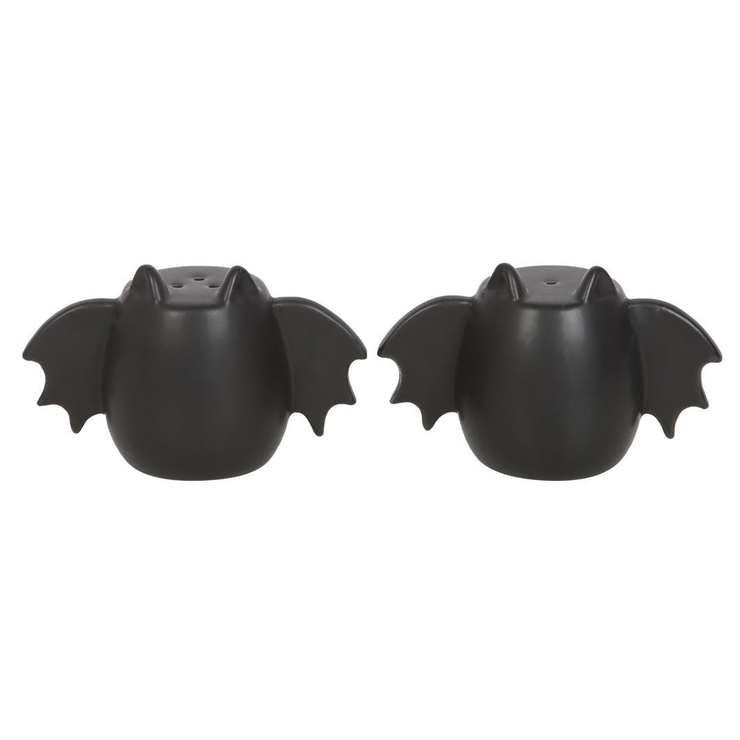 Black Bat Wing Salt & Pepper Shakers