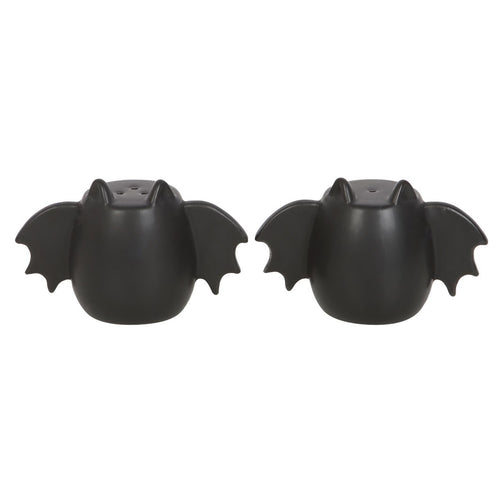 Black Bat Wing Salt & Pepper Shakers