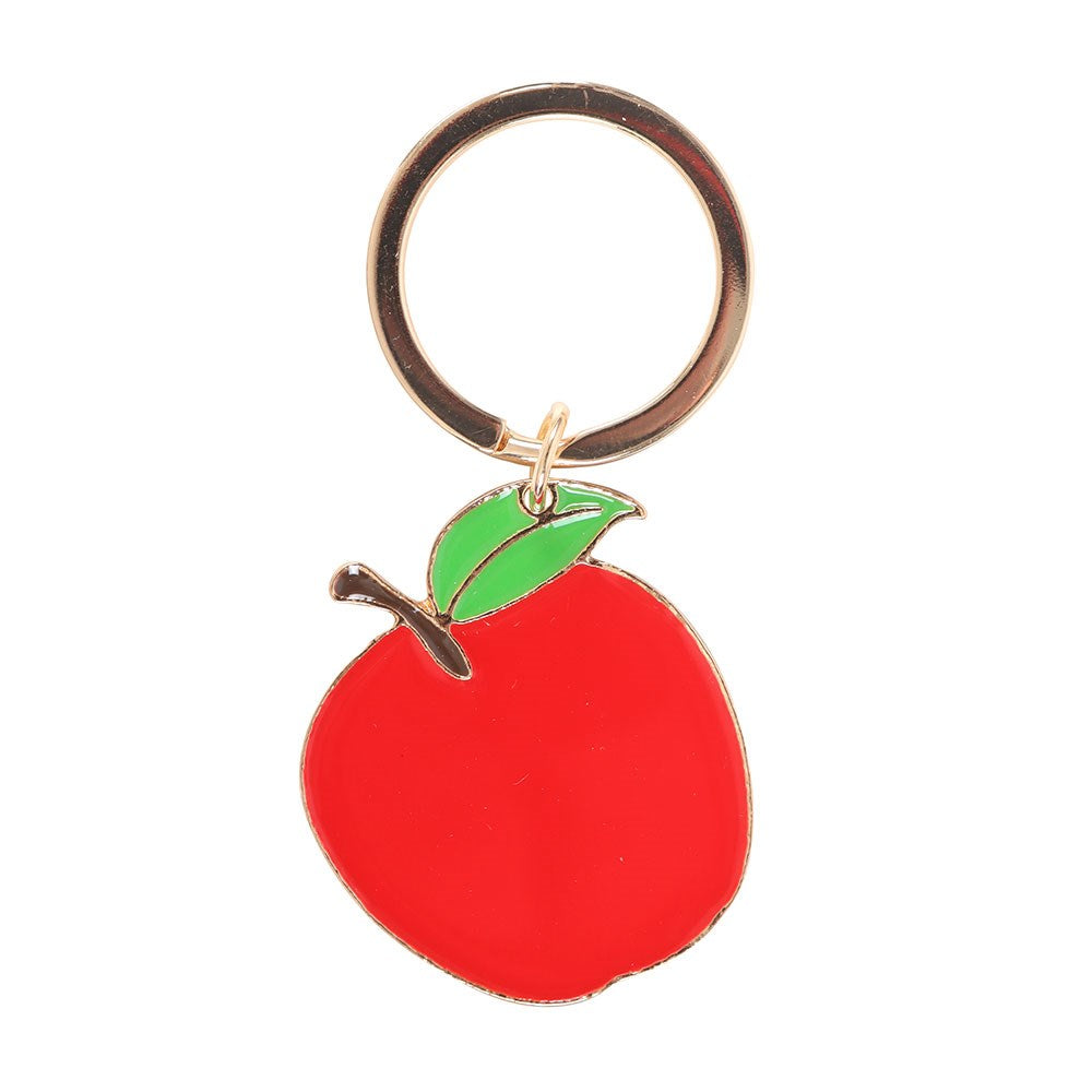 Best Teacher Apple Shaped Metal Keyring