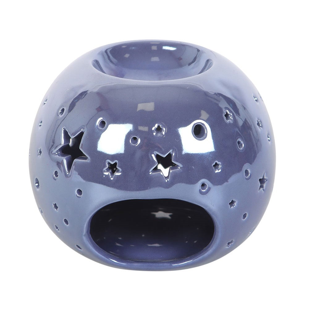 Iridescent Purple Ceramic Star Oil Burner & Wax Warmer