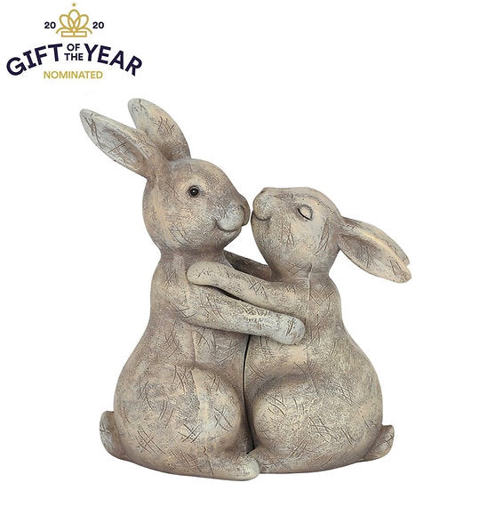 "You Make My Heart Thump" Bunny Couple Ornament