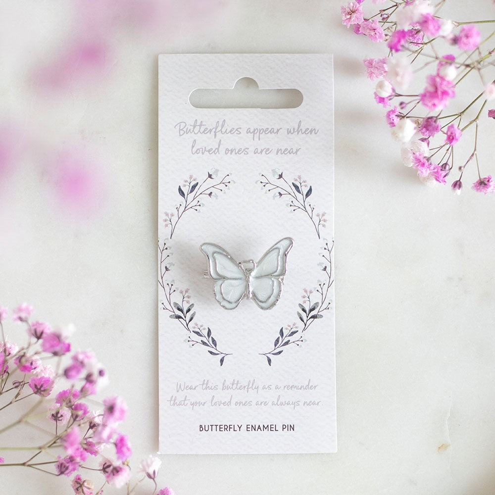 Butterflies appear enamel butterfly pin, a meaningful accessory symbolising remembrance