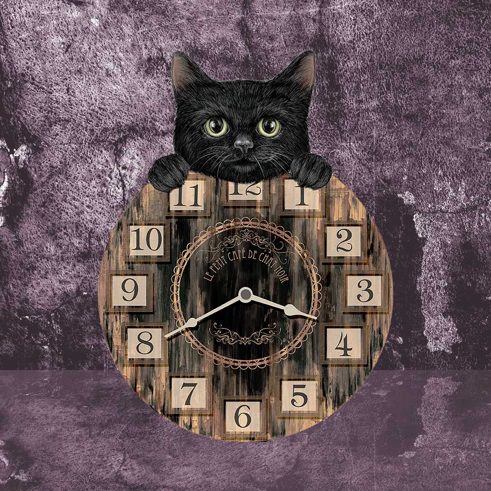 Kitten Tickin' Cat Pendulum Clock