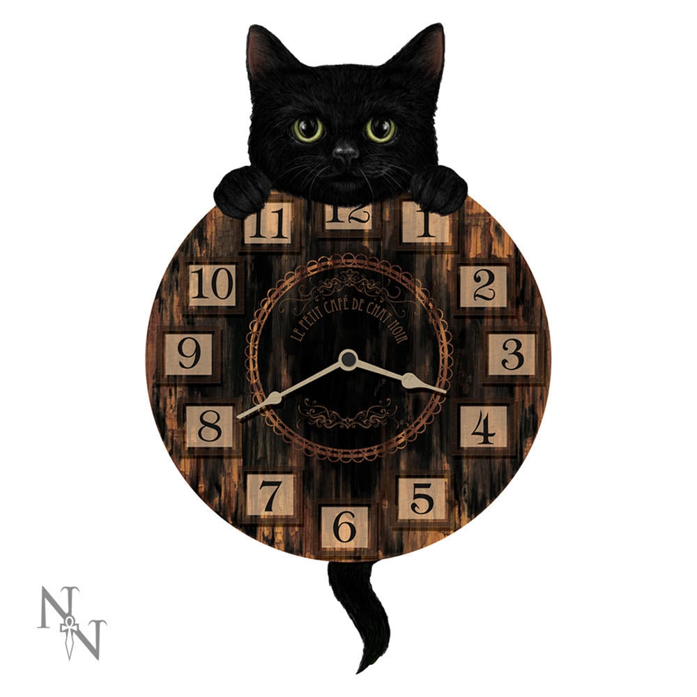 Kitten Tickin' Cat Pendulum Clock