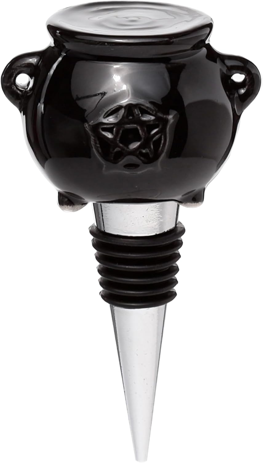 Ceramic Cauldron Wine Bottle Stopper