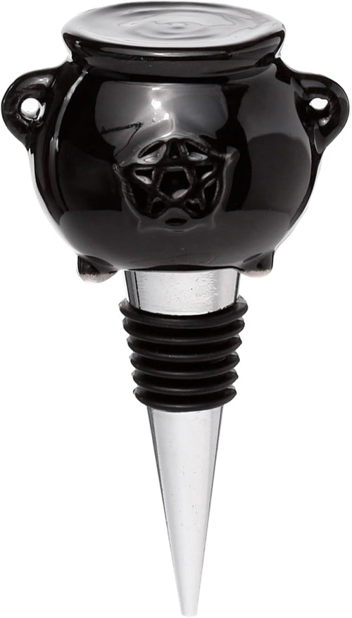 Ceramic Cauldron Wine Bottle Stopper
