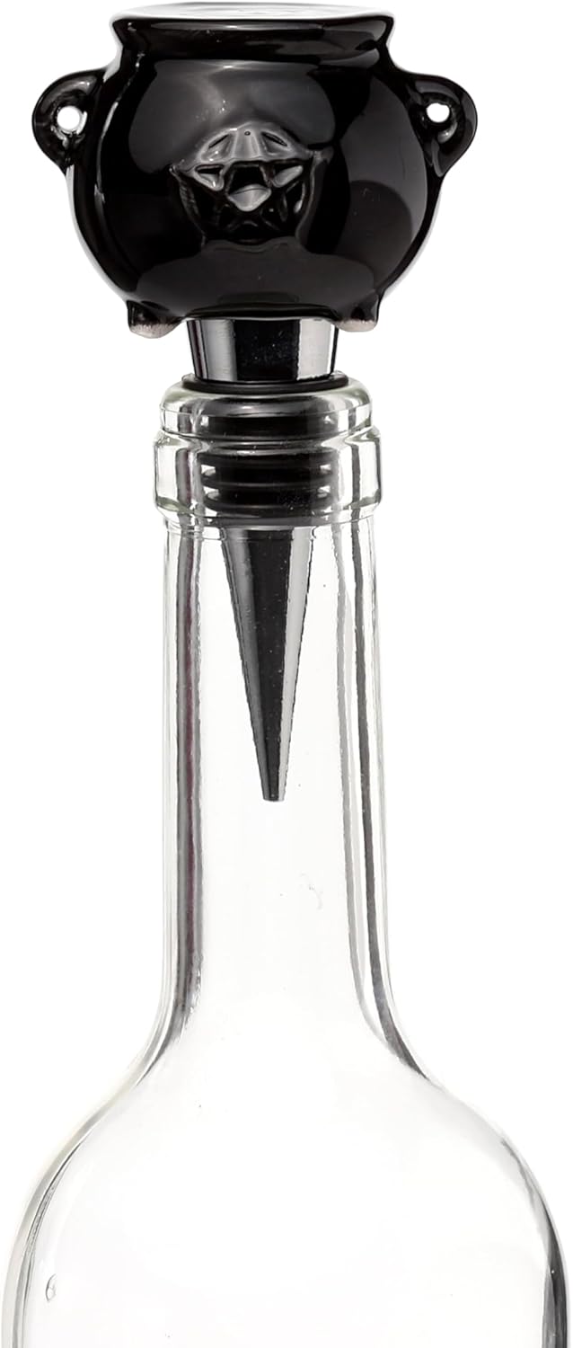 Ceramic Cauldron Wine Bottle Stopper