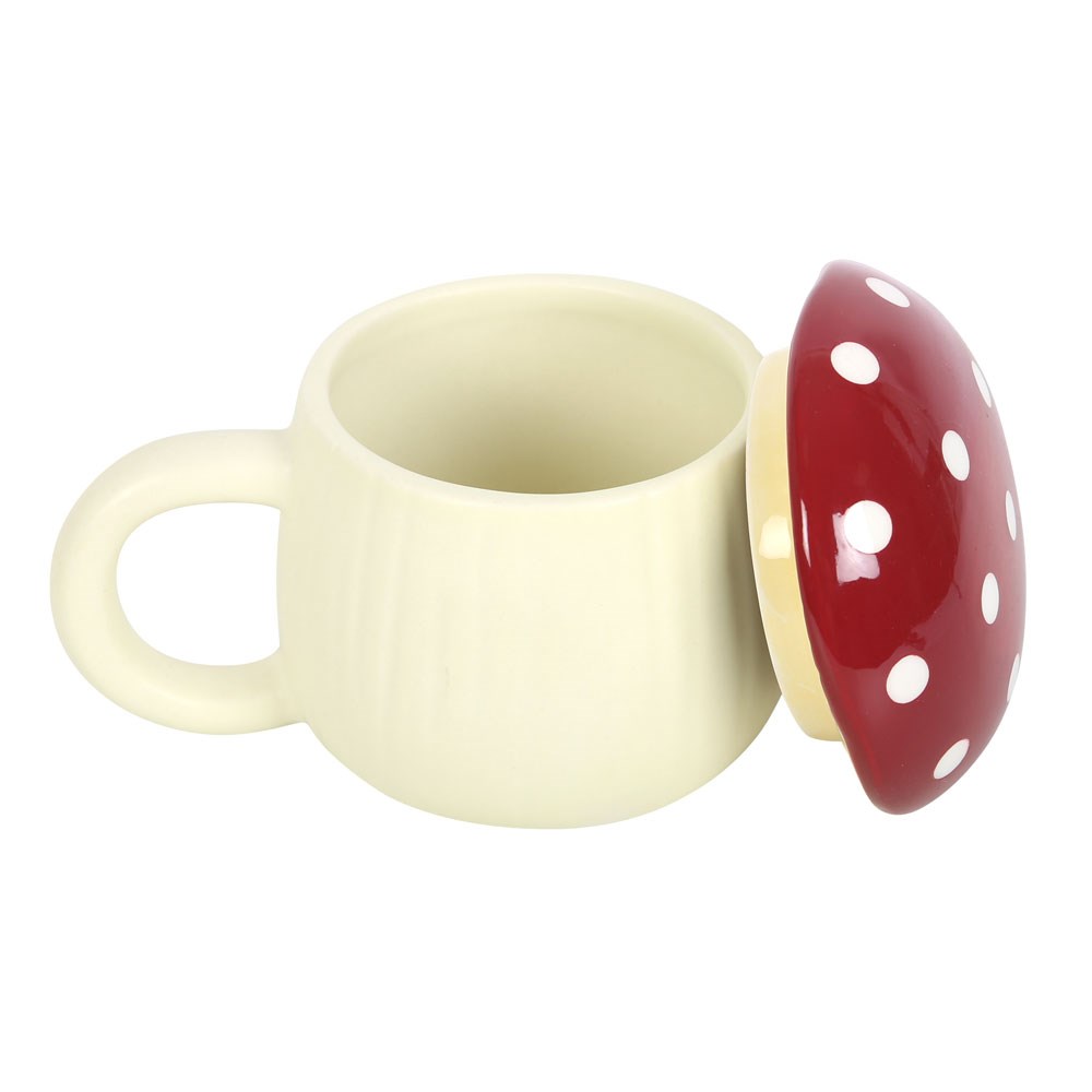 Ceramic Mushroom Shaped Lidded Mug