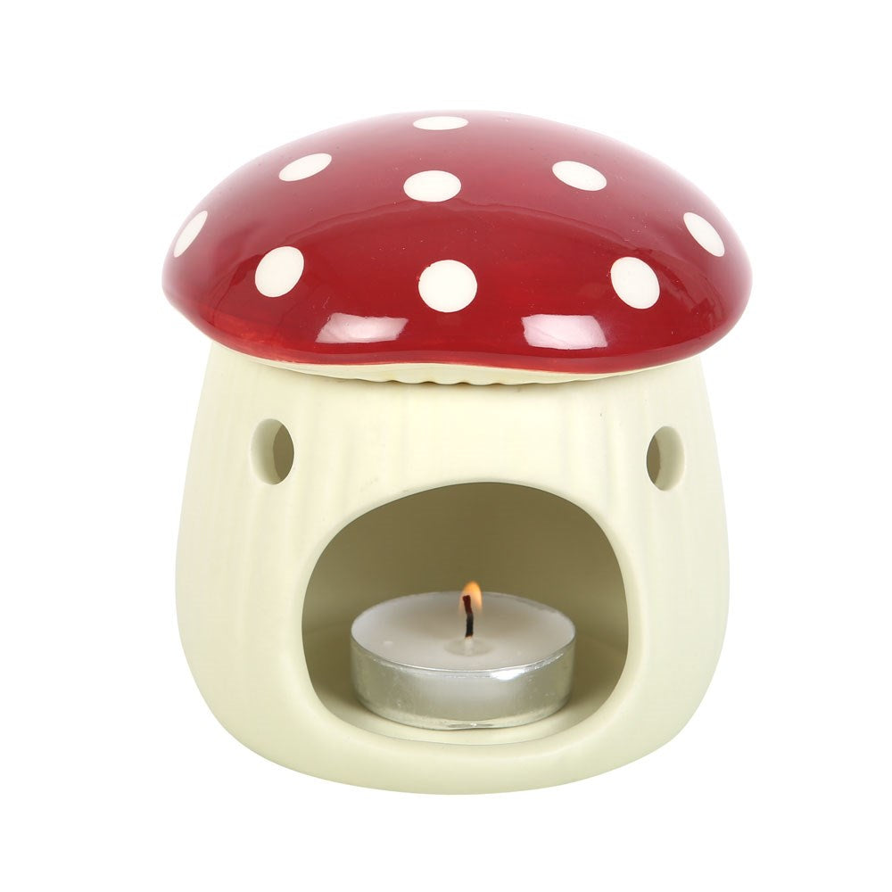 Ceramic Mushroom Shaped Oil Burner & Wax Warmer