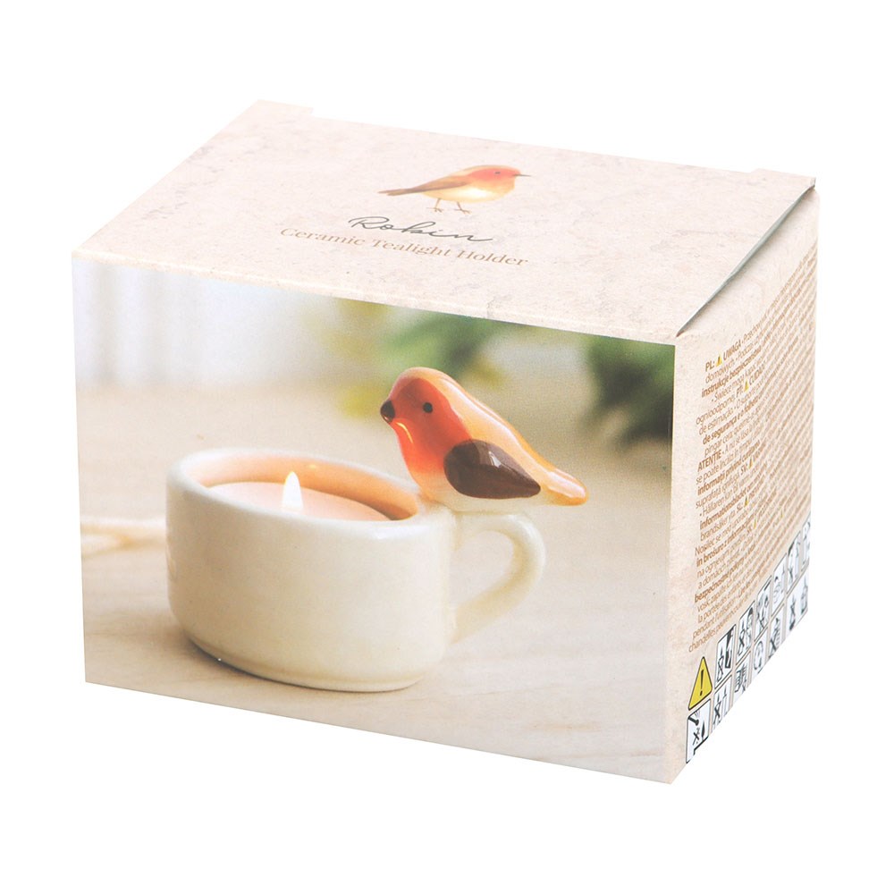 Ceramic Robin Tealight Candle Holder