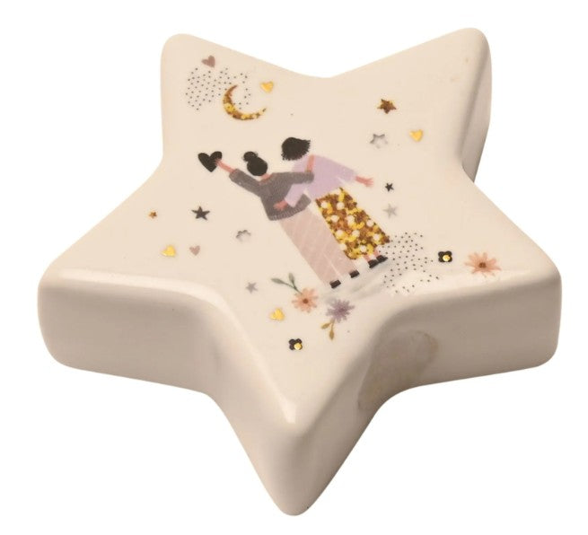 Ceramic "Lucky" Star Matchbox Token