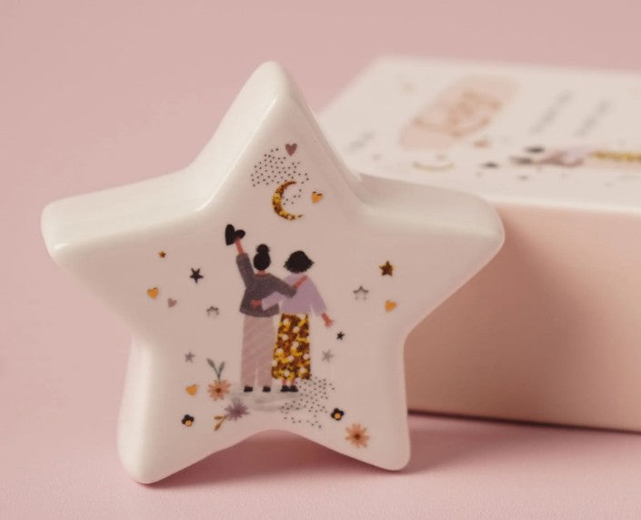 Ceramic "Lucky" Star Matchbox Token