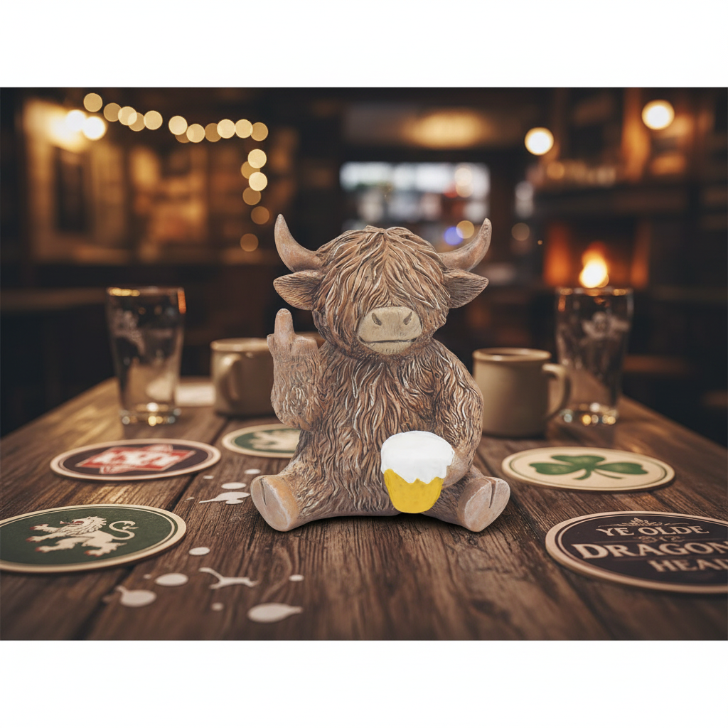 Cheers Highland Cow - lifestyle