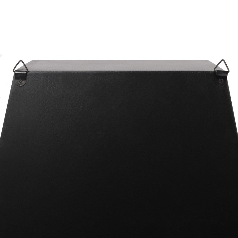 Black Wooden Coffin Shelving Unit