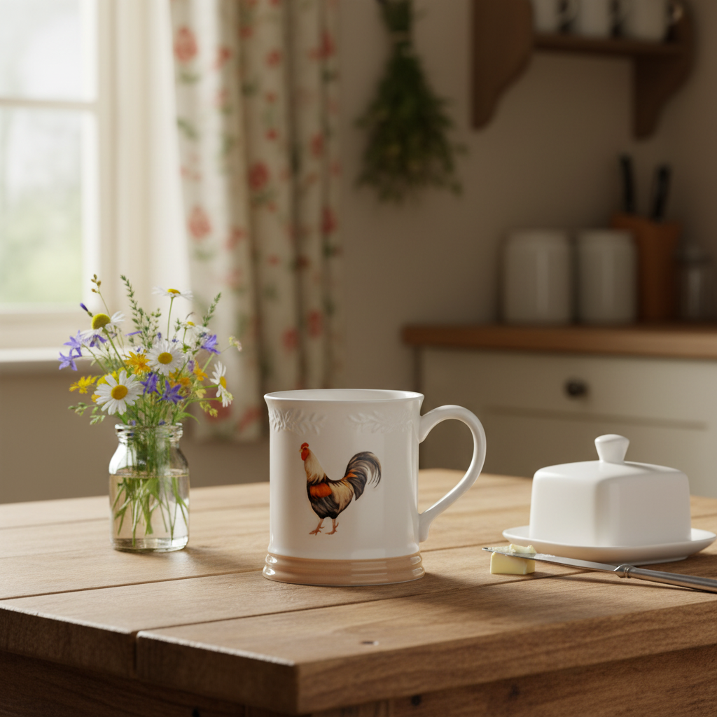 Country Life Cockerel Mug - Kitchen Lifestyle